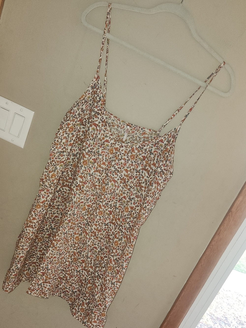 Free People Floral Print Butterfly Slip Dress Size Large